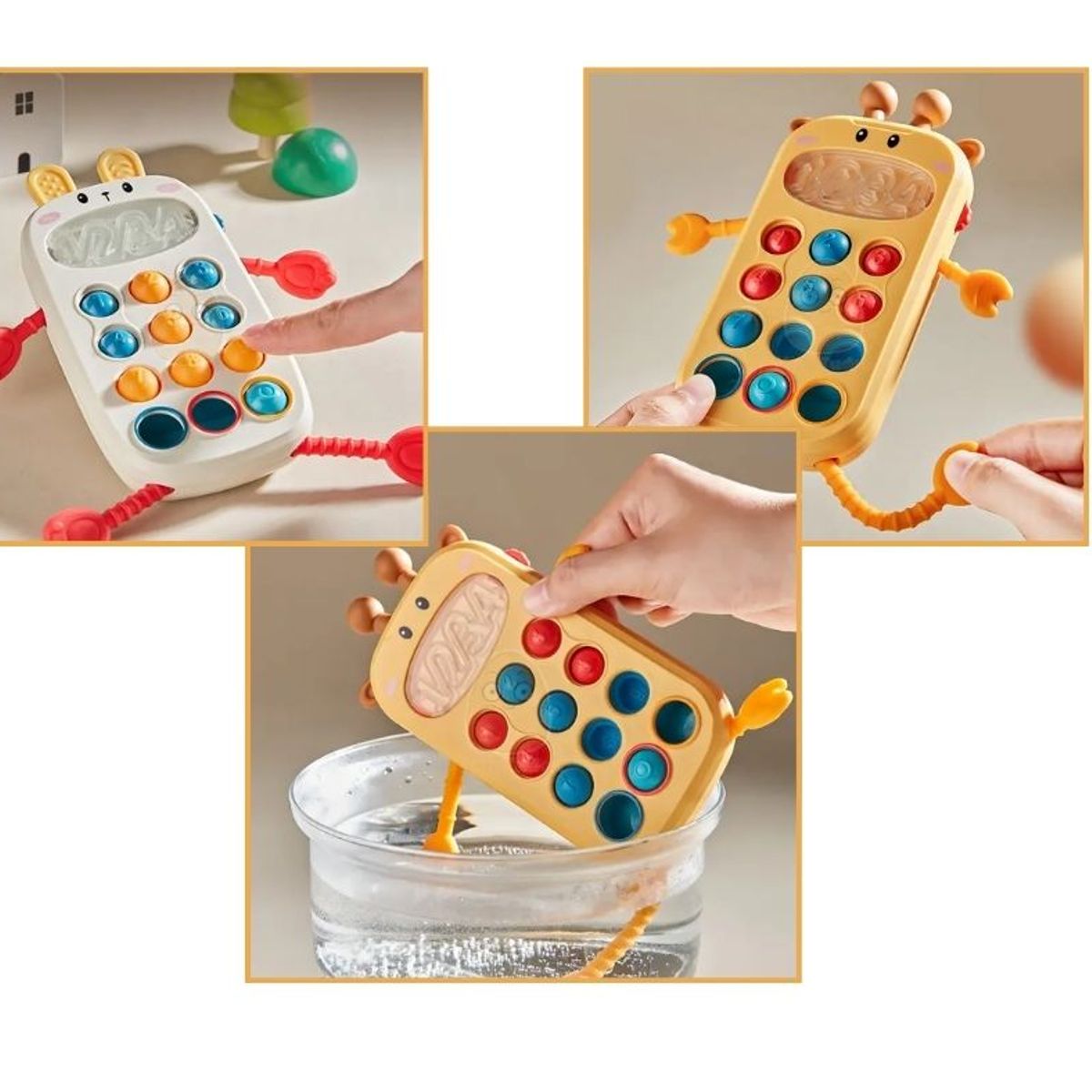 GENERICO - JUGUETE SENSORIAL DE CUERDA PARA BEBES Y NIÑOS - CONEJITO