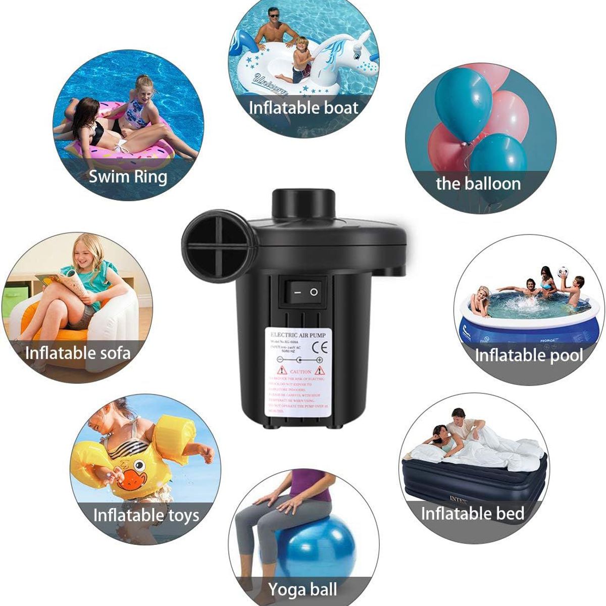 OEM - Inflador Electrico para Piscinas Colchones Bomba Inflar