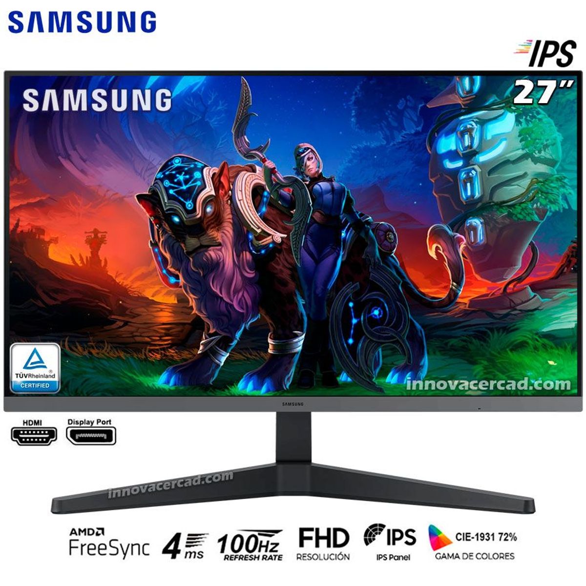 SAMSUNG - MONITOR SAMSUNG ESSENTIAL S3 27 IPS FHD 100Hz 4ms FreeSync