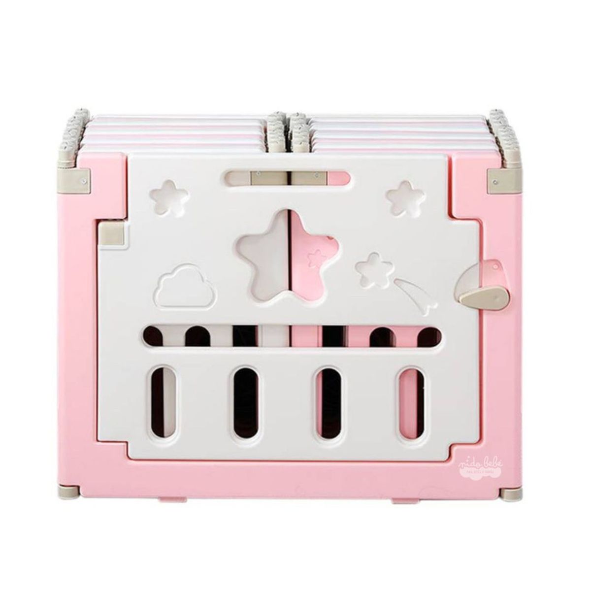 GENERICO - Corral plegable de bebe Luna Rosado Large para bebé