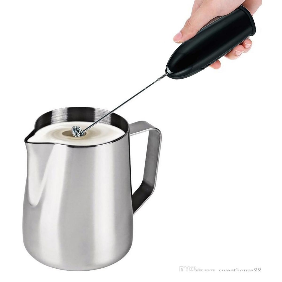 CRATE & BARREL - Espumador de Leche Schiuma Negro BODUM