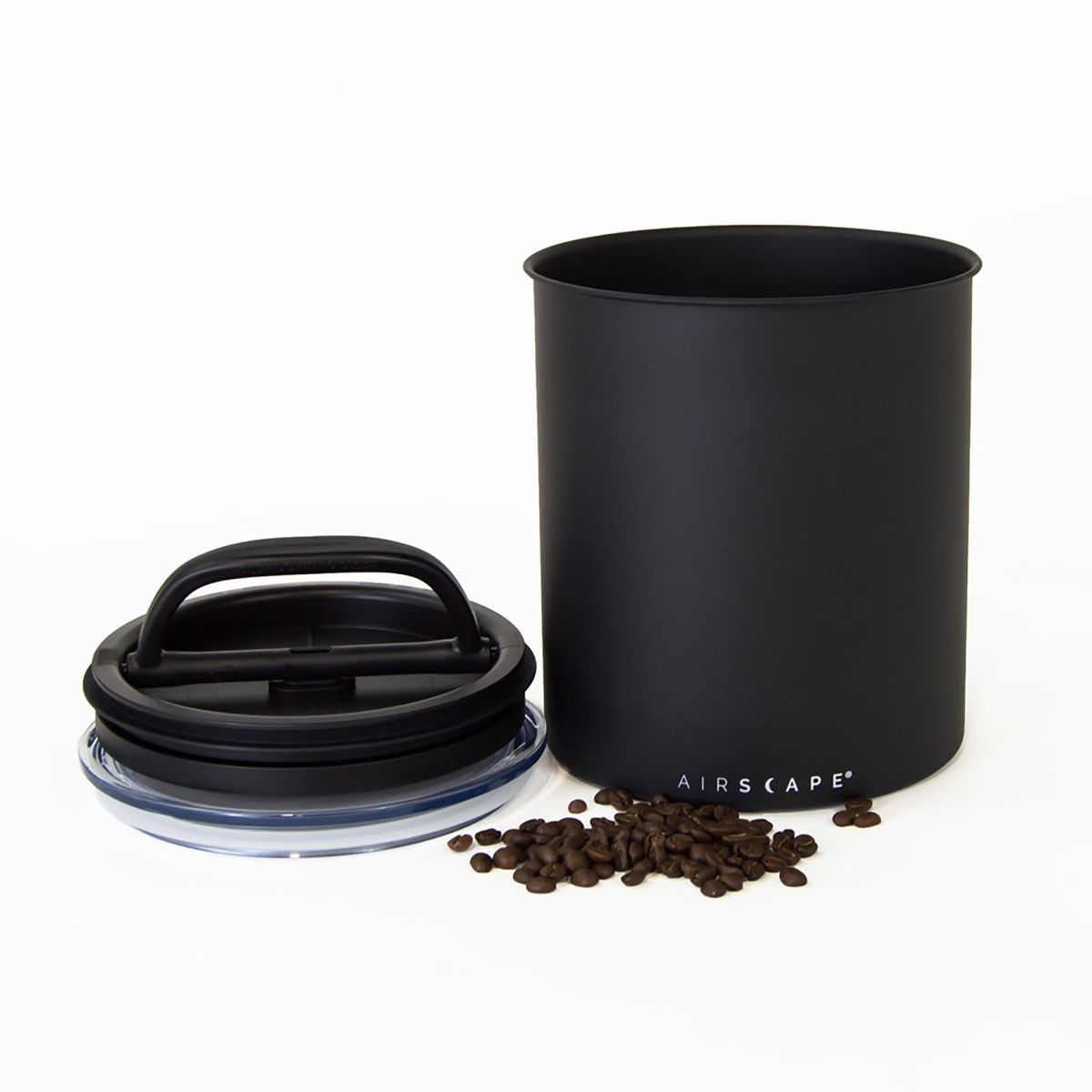 CRATE & BARREL - Envase Hermético Negro Grande AIRSCAPE