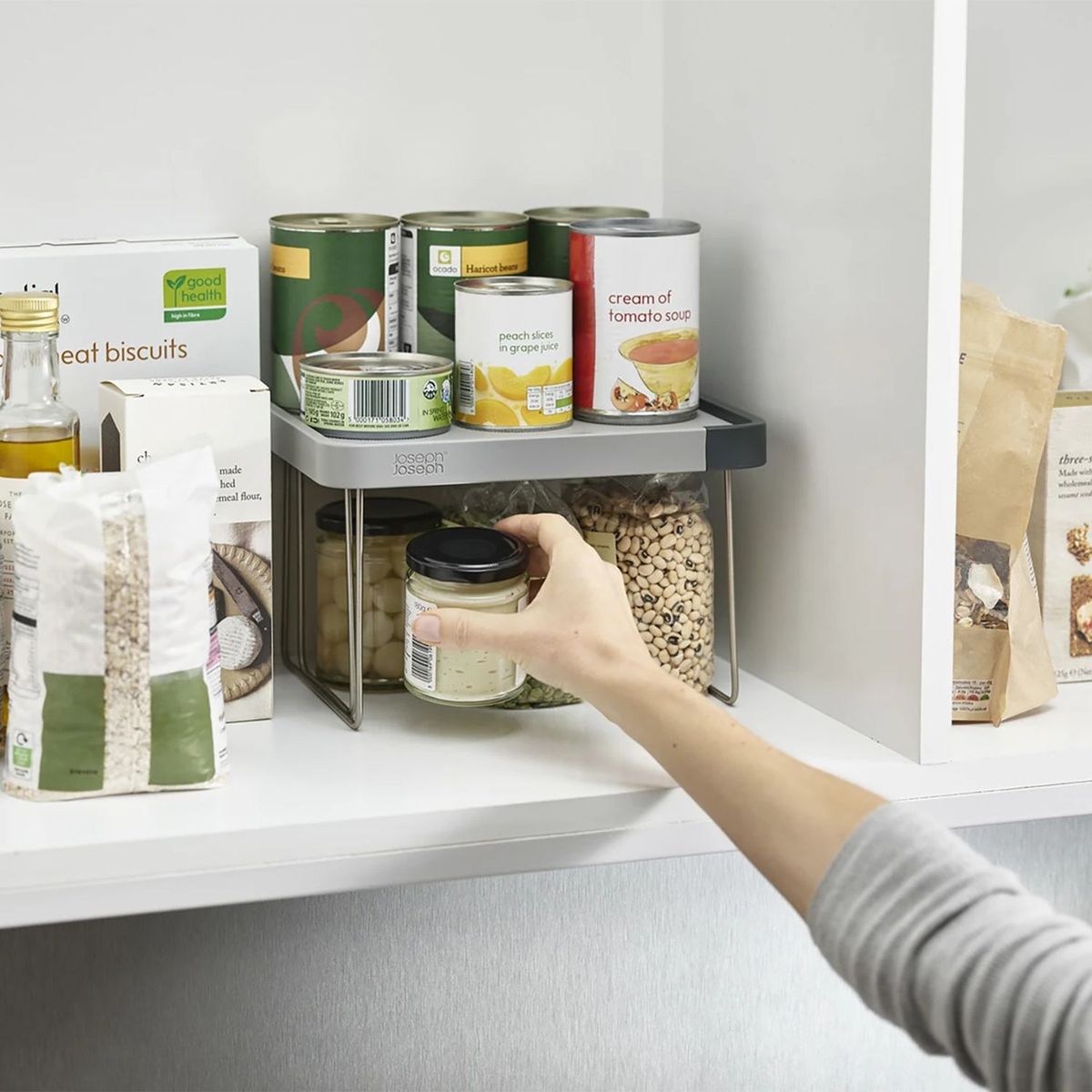 CRATE & BARREL - Estantería Extensible Gris JOSEPH JOSEPH