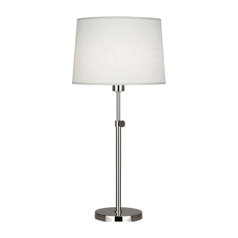 CRATE & BARREL - Lámpara de Mesa Theorem Ajustable Nickel ROBERT ABBEY