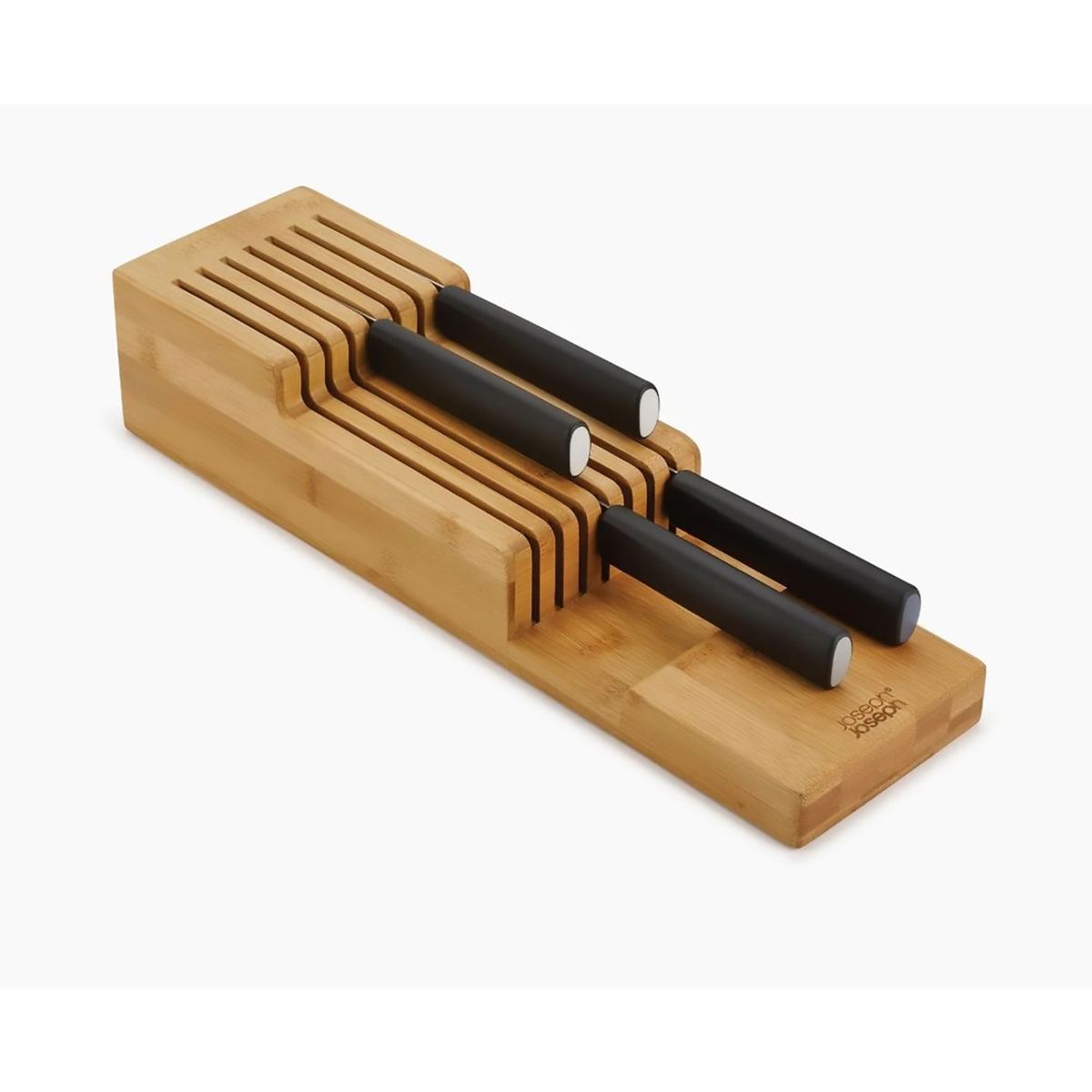 CRATE & BARREL - Organizador de 2 Niveles Cuchillos de Bamboo JOSEPH JOSEPH