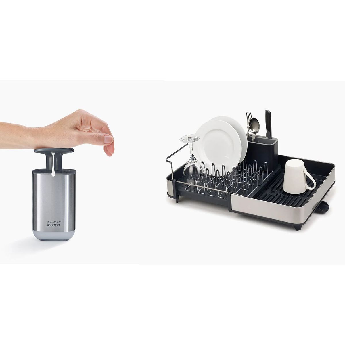 CRATE & BARREL - Organizador de Fregadero Rethink de 2 Piezas JOSEPH JOSEPH