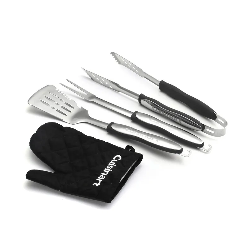 CRATE & BARREL - Set De 4 Piezas Para Parrilla Con Guante Cuisinart