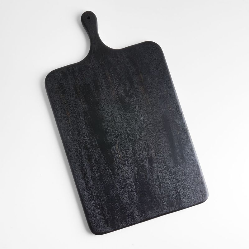 CRATE & BARREL - Tabla De Servir Tondo De Madera Ebonizada
