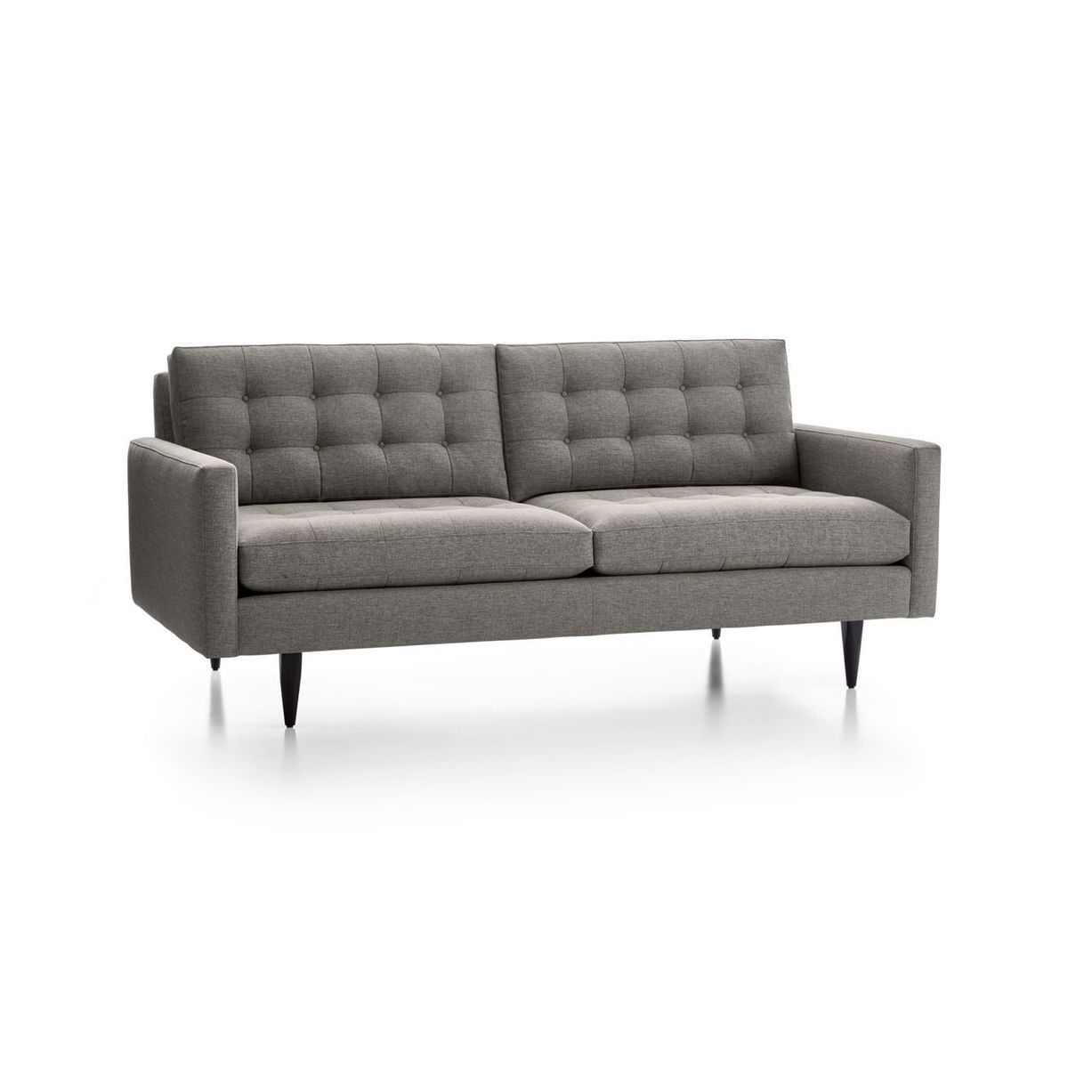 CRATE & BARREL - Sofa Petrie Mid-century Estructura De Madera 3 Cuerpos