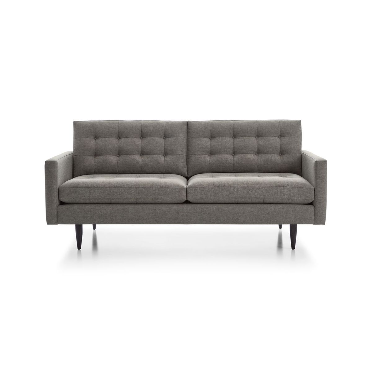 CRATE & BARREL - Sofa Petrie Mid-century Estructura De Madera 3 Cuerpos
