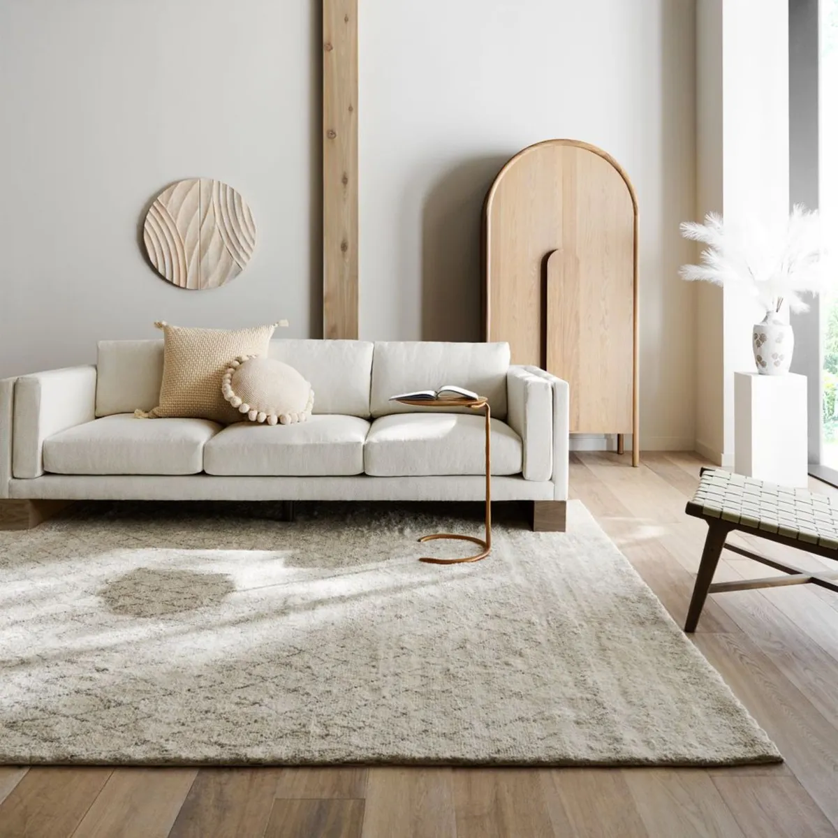 CRATE & BARREL - Arte De Pared Blanqueada Dune