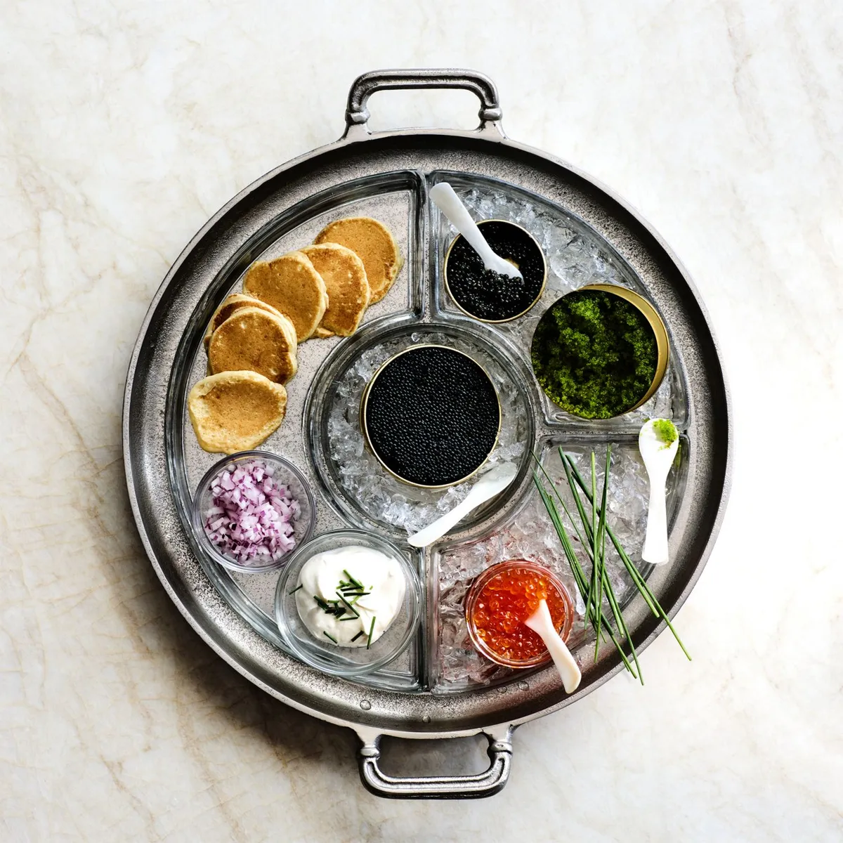 CRATE & BARREL - Bandeja Argento