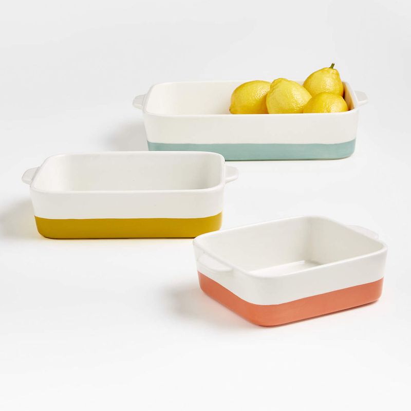 Recipiente Horno Fuente De Horno De Cerámica Blanca - 36.5x23.5x6.5 Cm Moldes Porcelana Cocinar