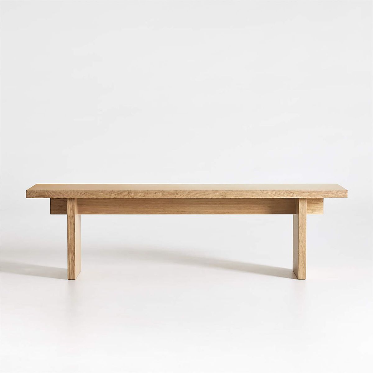 CRATE & BARREL - Banco de Comedor Paradox de Madera de Roble 157cm
