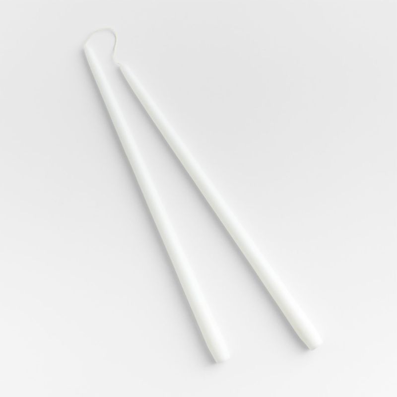 CRATE & BARREL - Set De 2 Velas Blancas De Mesa