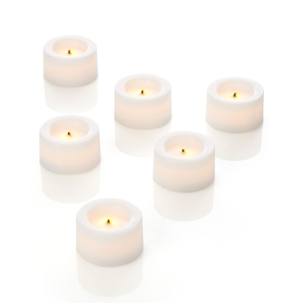 CRATE & BARREL - Set de 6 Velas Candelita sin Llama White
