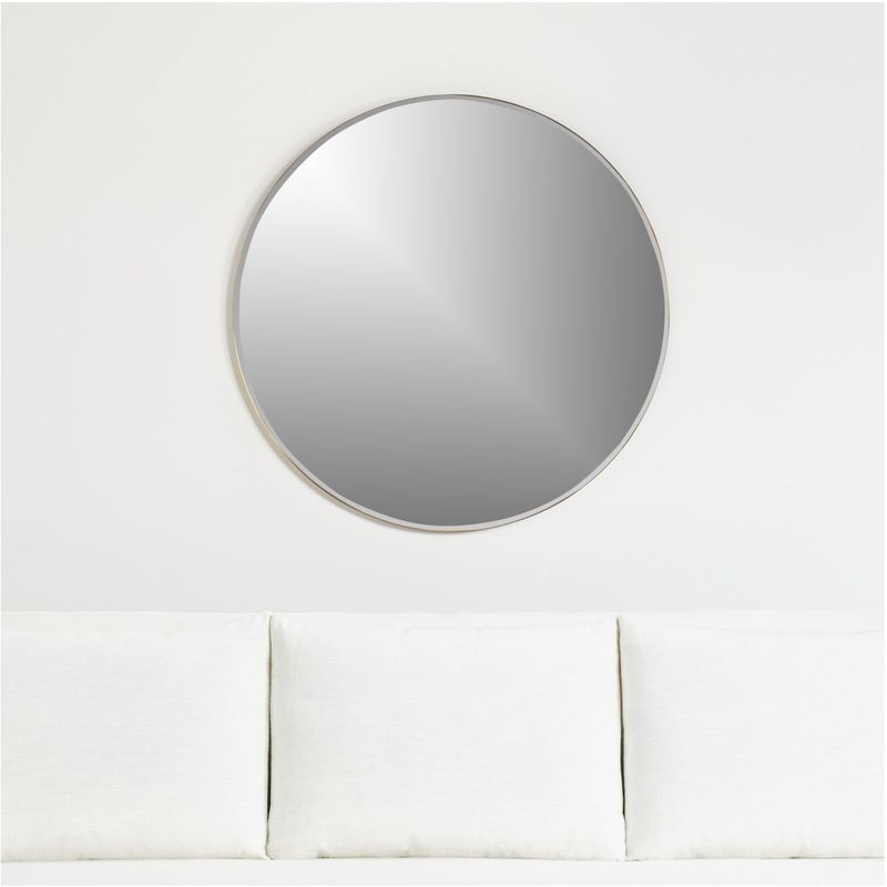 CRATE & BARREL - Espejo de Pared Redondo Edge 91cm