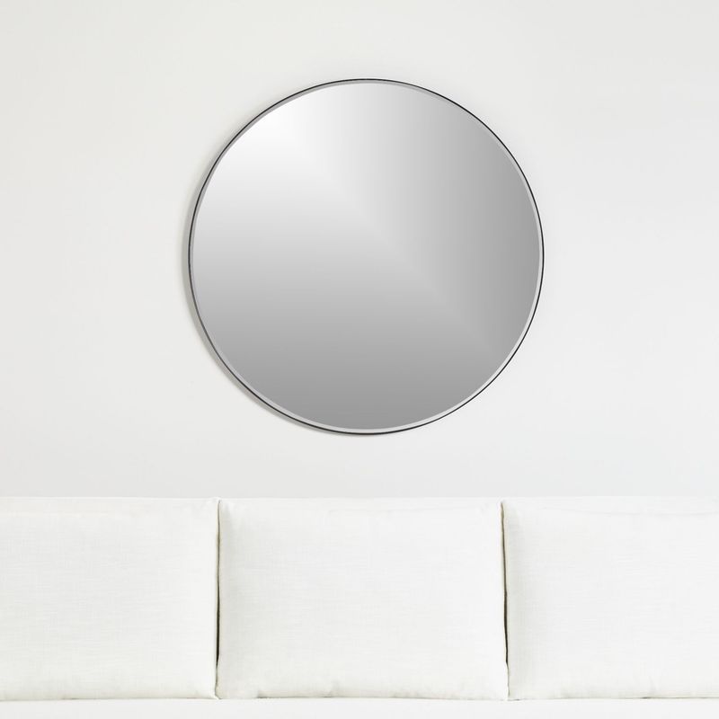 CRATE & BARREL - Espejo de Pared Redondo Edge 91cm