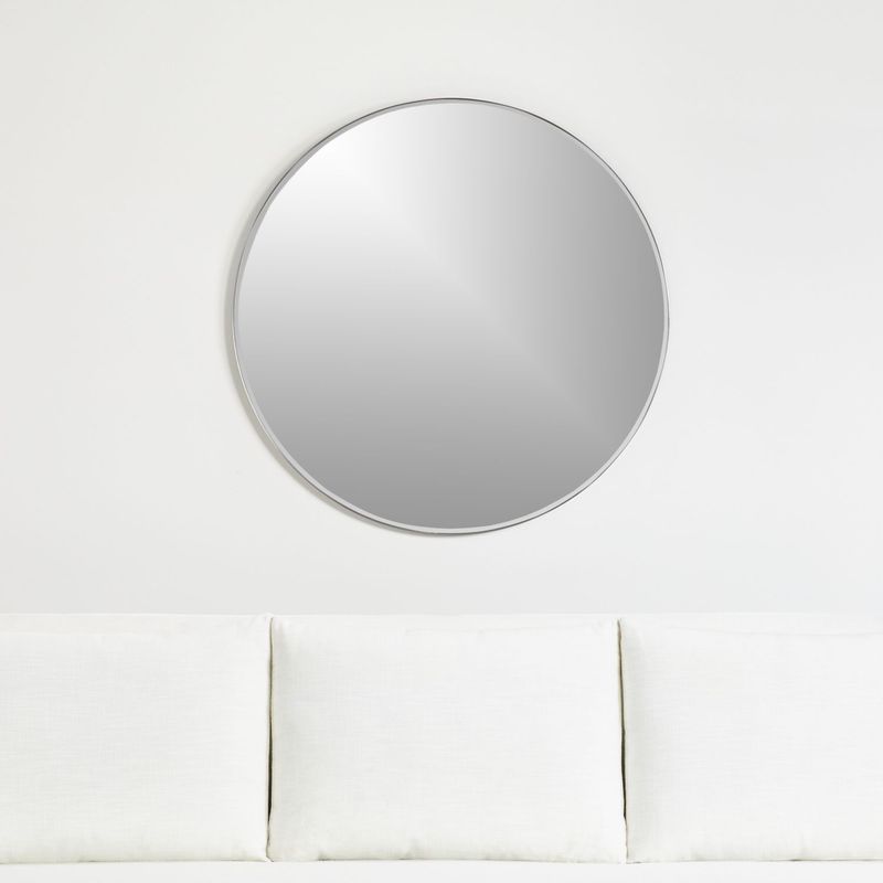 CRATE & BARREL - Espejo de Pared Redondo Edge 91cm