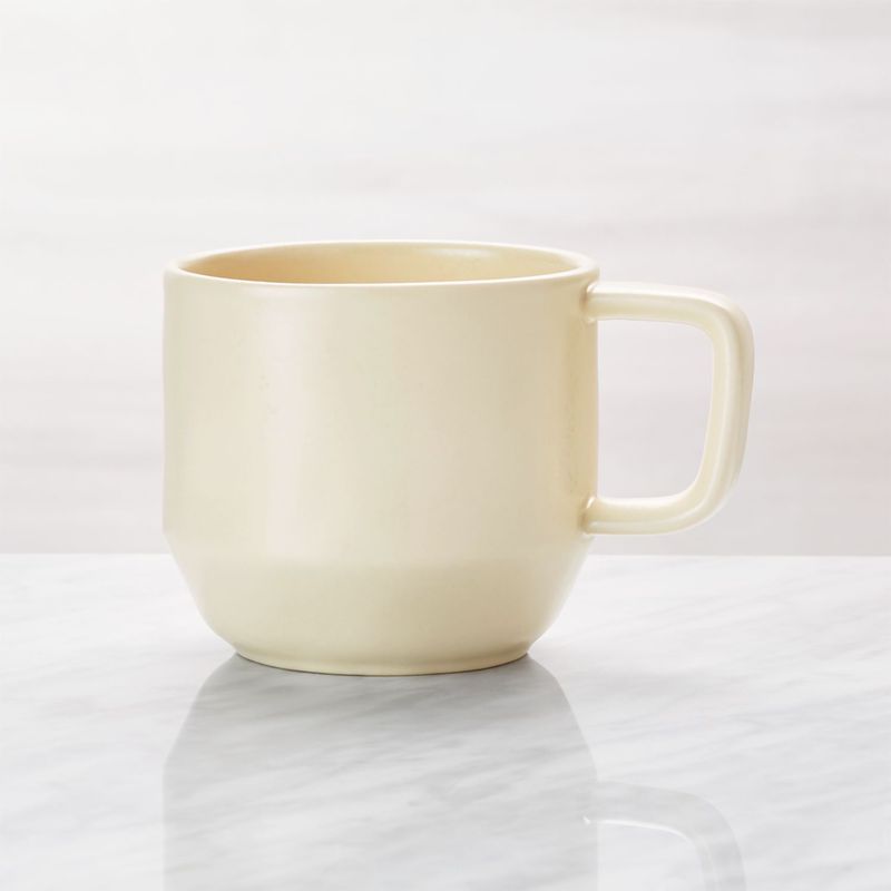 CRATE & BARREL - Mug de Cerámica Visto Crema