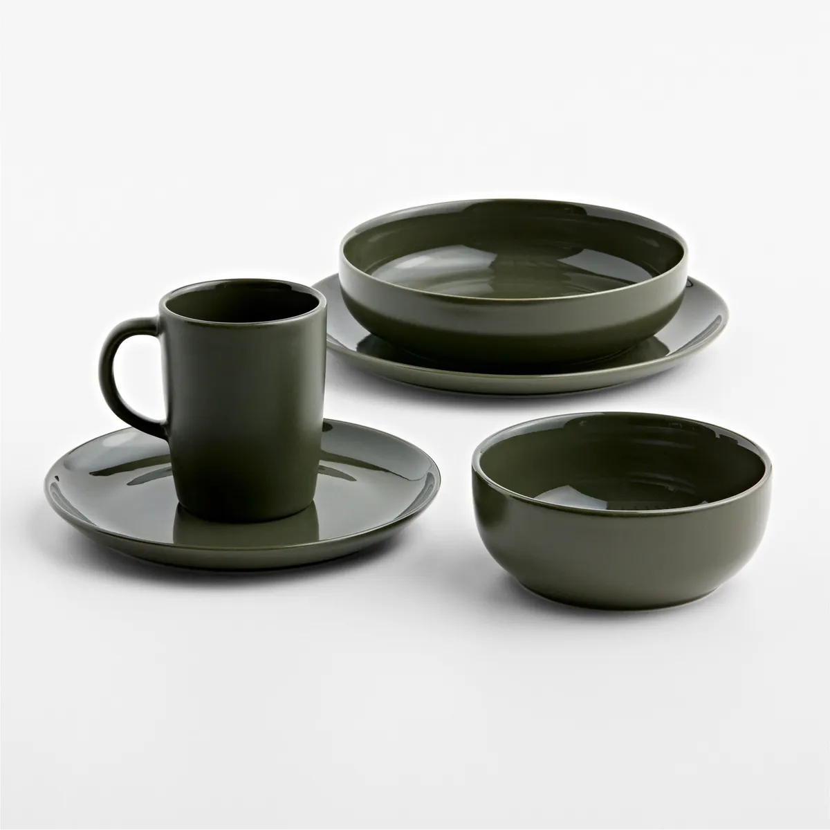 CRATE & BARREL - Taza Hudson De Gres Verde 440ml