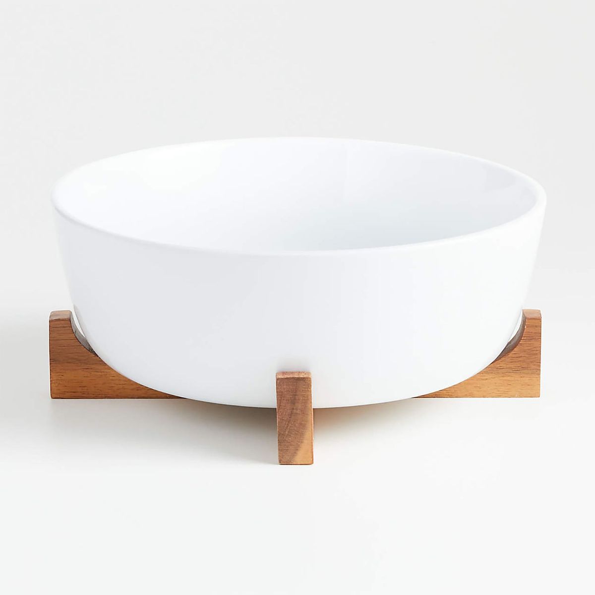 CRATE & BARREL - Tazón Grande Para Hornear Oven-to-table Con Soporte De Madera