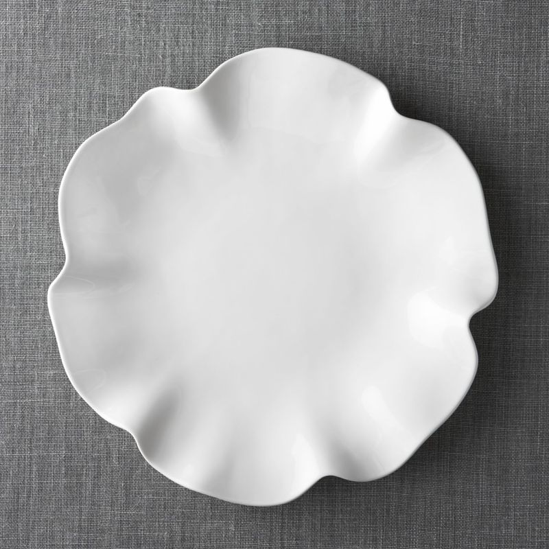 CRATE & BARREL - Fuente Ondas Blanca 41cm