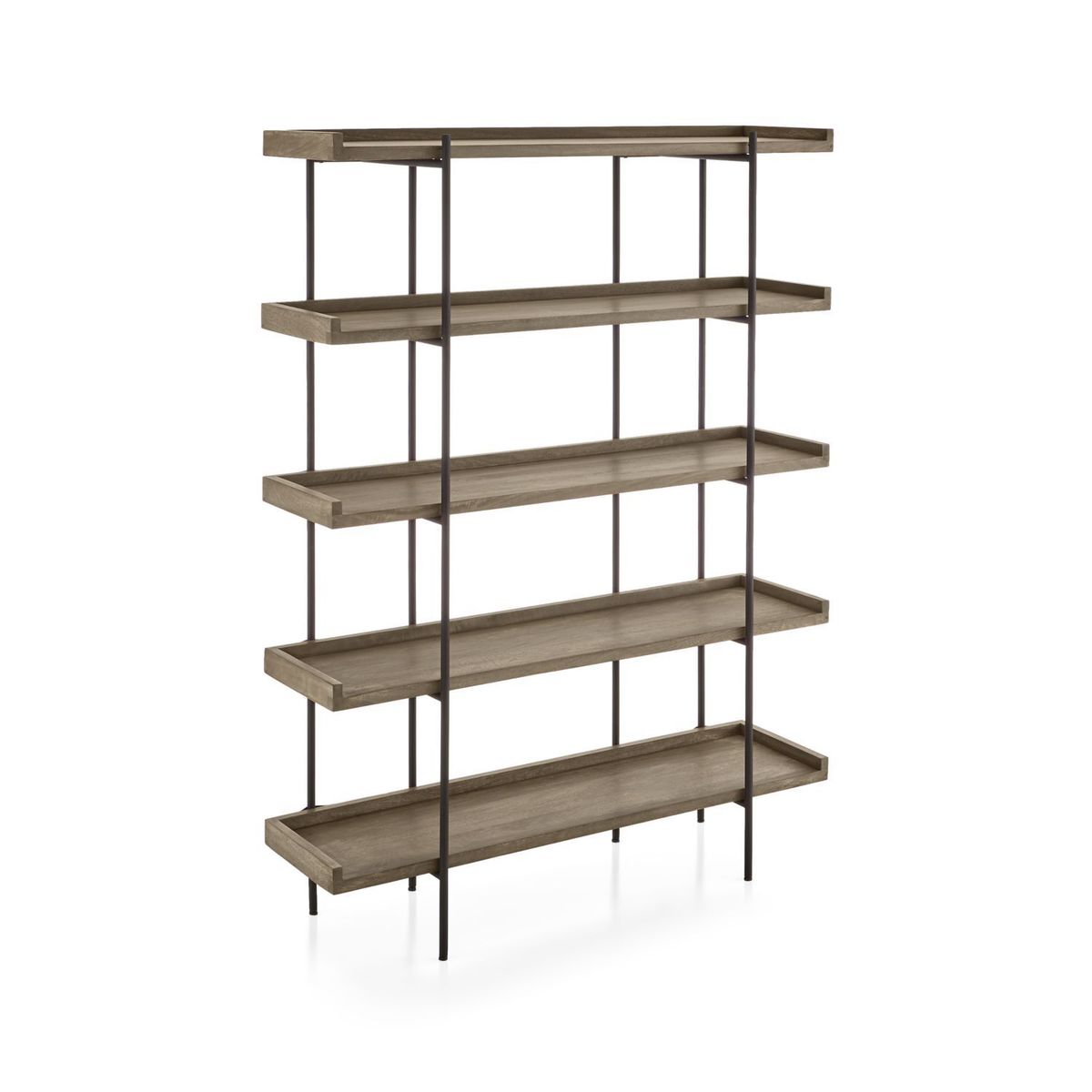 CRATE & BARREL - Repisa de 5 Niveles Beckett Gris Lavado