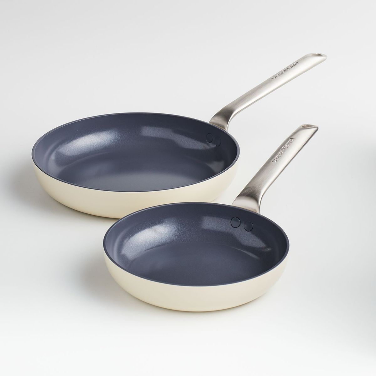 CRATE & BARREL - Set de 2 Sartenes de Cerámica Antiadherente EvenCook