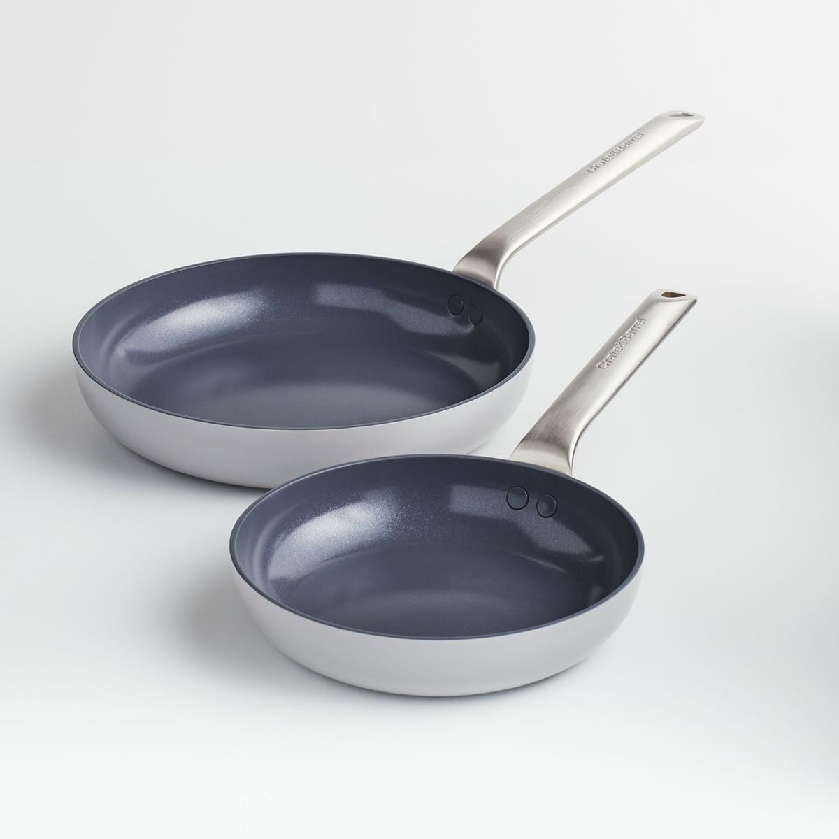 CRATE & BARREL - Set de 2 Sartenes de Cerámica Antiadherente EvenCook