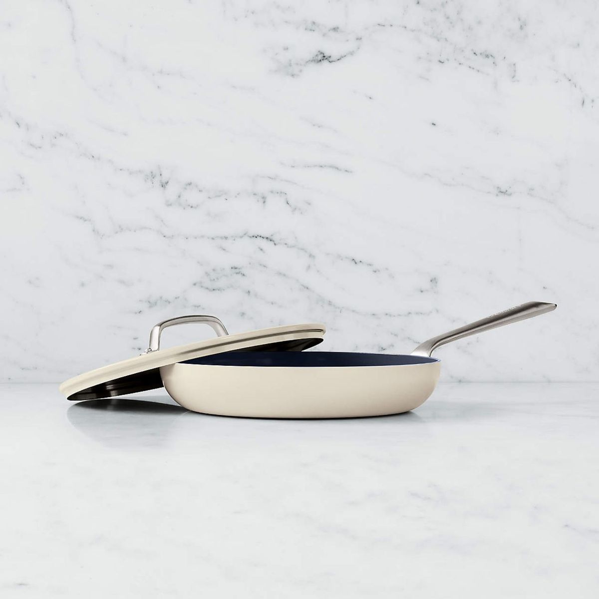 CRATE & BARREL - Sartén de Cerámica Antiadherente con Tapa EvenCook 30cm