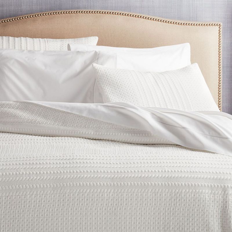 CRATE & BARREL - Funda de Jersey Blanco Doret King