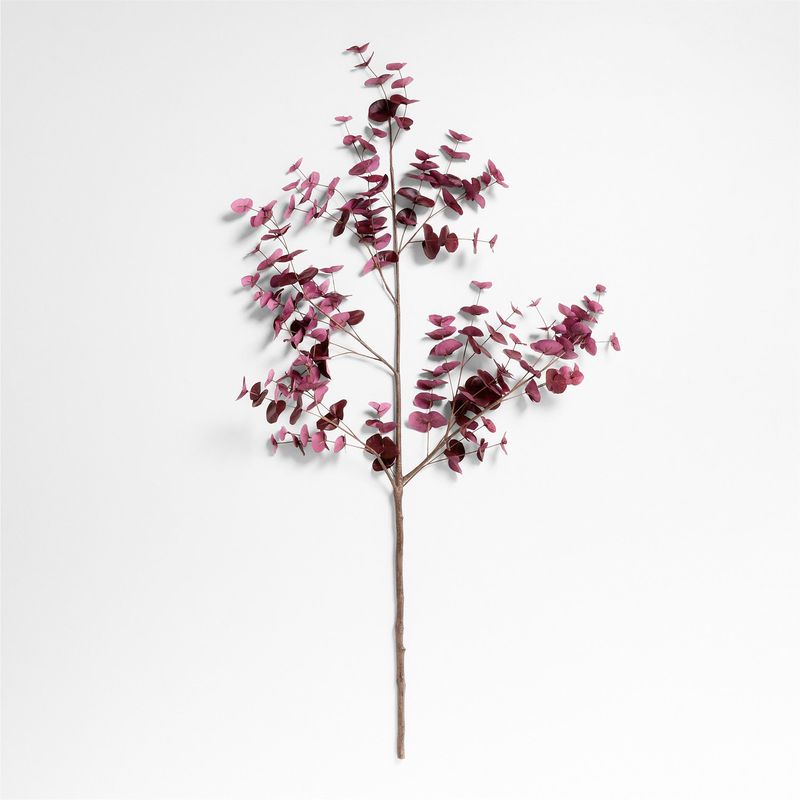 CRATE & BARREL - Rama Flor Eucalipto Grande de Rojo Oscuro de 183cm