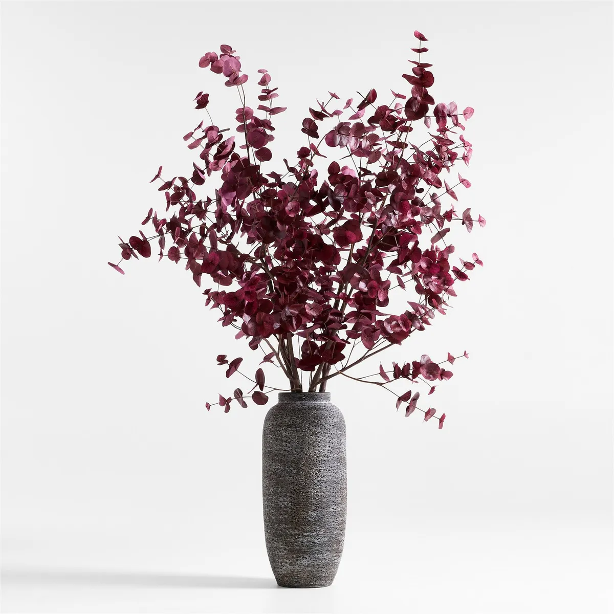 CRATE & BARREL - Rama Flor Eucalipto Grande de Rojo Oscuro de 183cm