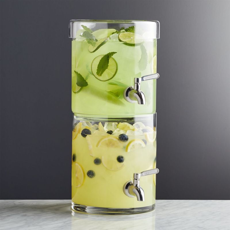 CRATE & BARREL - Dispensador de Bebidas Frías Apilable 2 Gl 