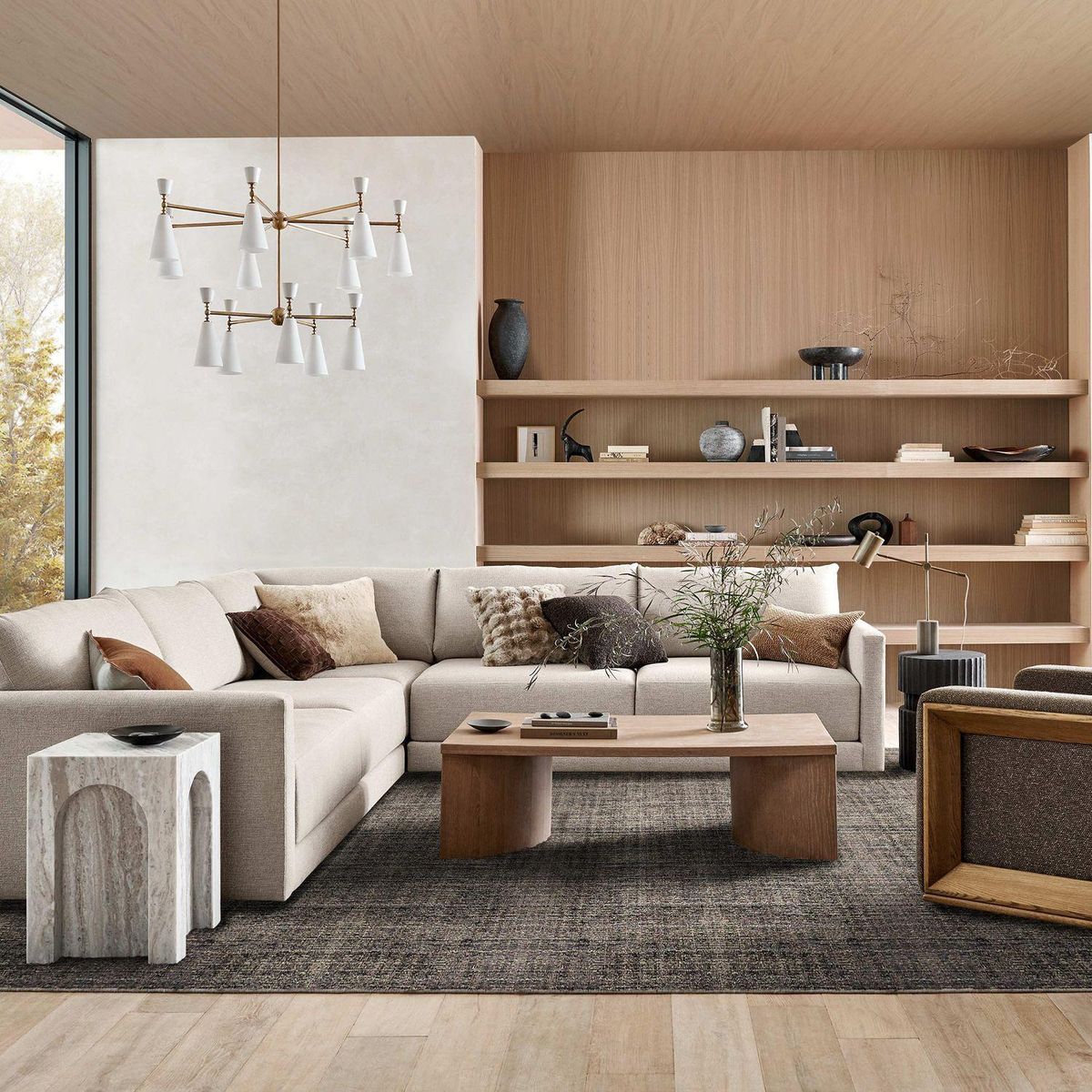 CRATE & BARREL - Mesa De Centro Virage 137cm