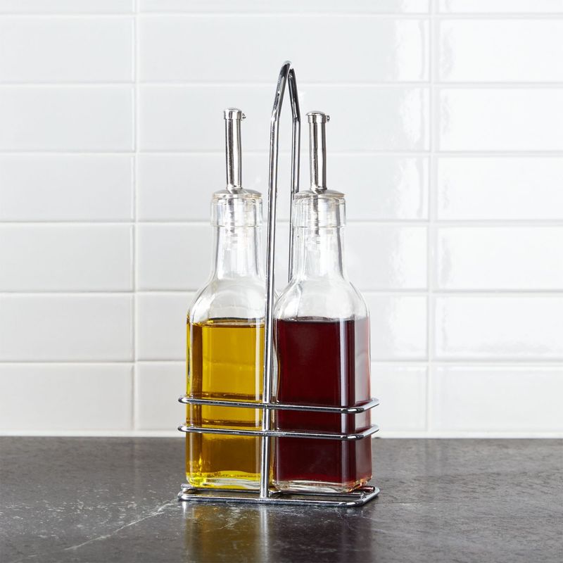 CRATE & BARREL - Juego de Aceitera y Vinagrera