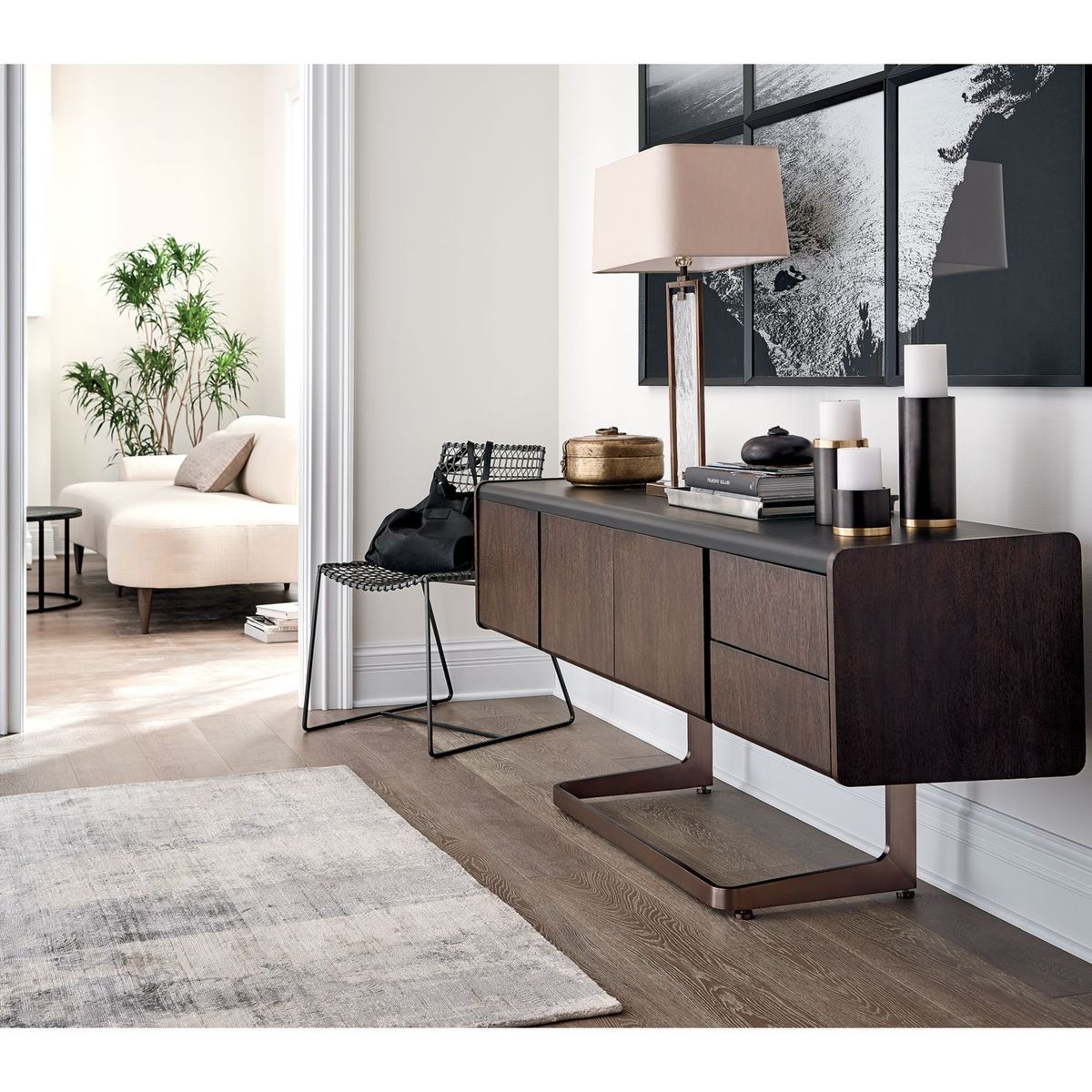 CRATE & BARREL - Marco De Pared Negro Icon