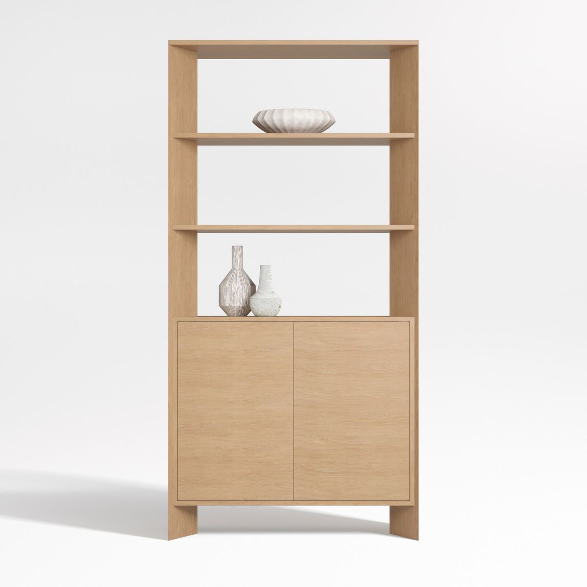 CRATE & BARREL - Librero Terrazza 3 Divisiones 2 Puertas