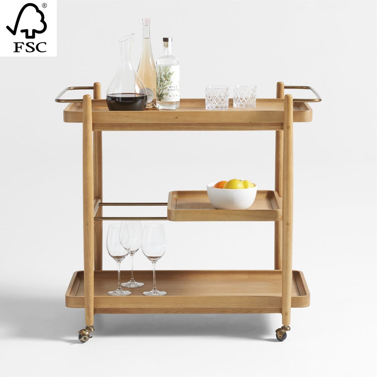 CRATE & BARREL - Carro De Bar Vitae 