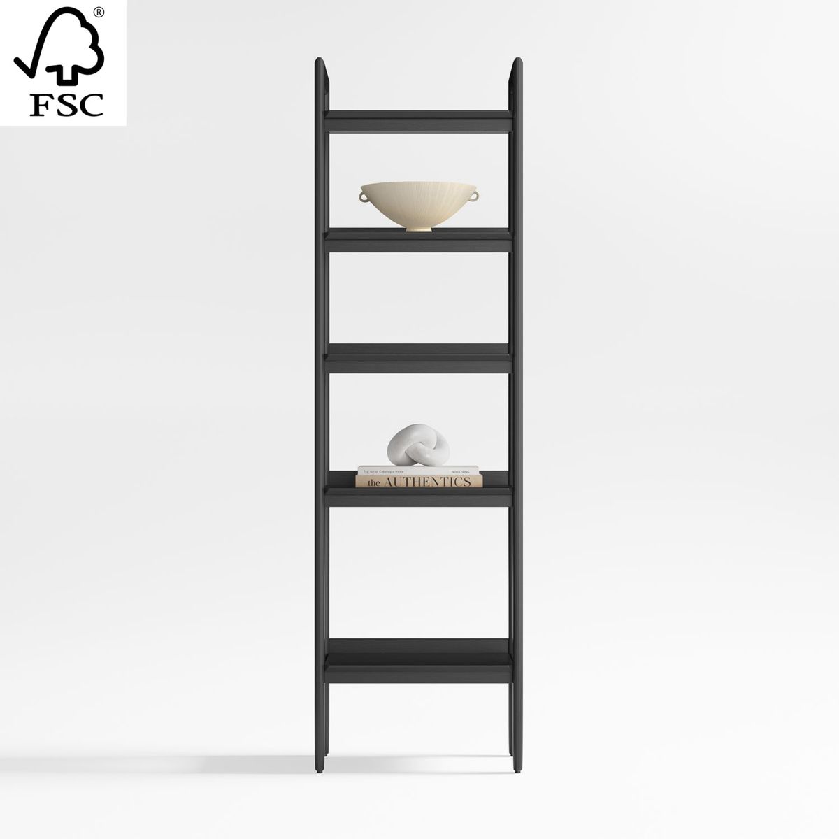 CRATE & BARREL - Librero Narrow 5 Estantes