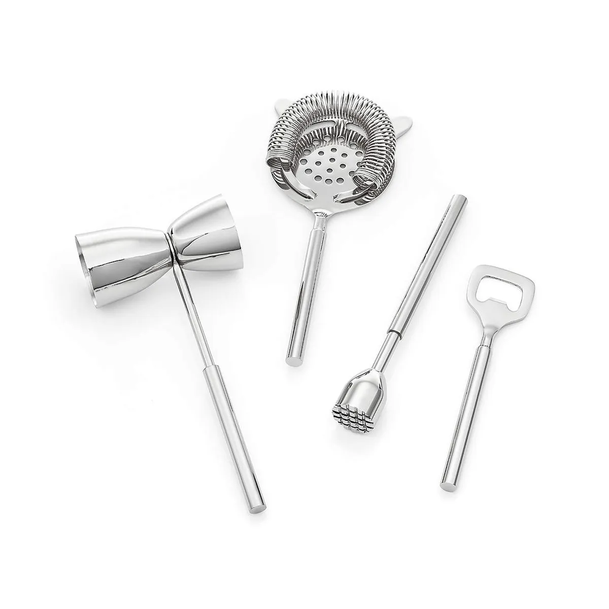 CRATE & BARREL - Set De Utensilios Para Bar De Madera Y Mármol