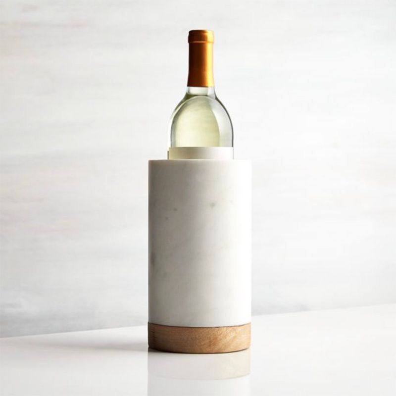 CRATE & BARREL - Enfriador De Vino De Mármol Y Madera