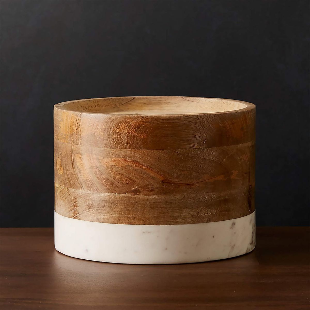 CRATE & BARREL - Soporte Para Dispensador De Bebidas De Madera Y Mármol