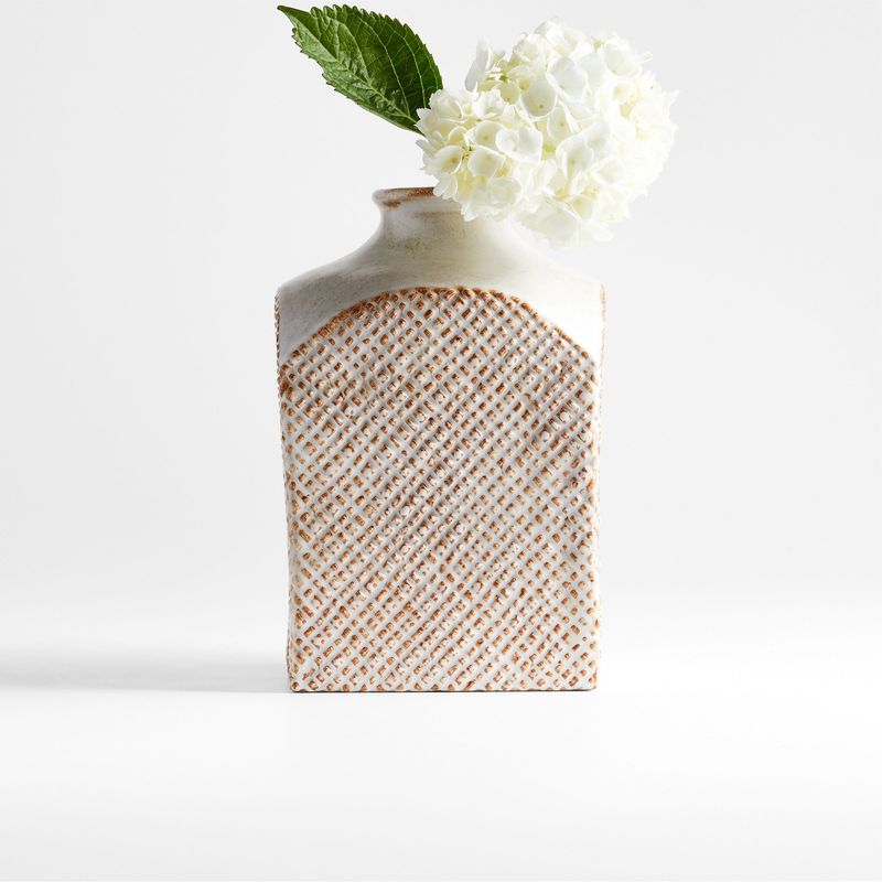 CRATE & BARREL - Jarrón Nikko 17x17x24cm