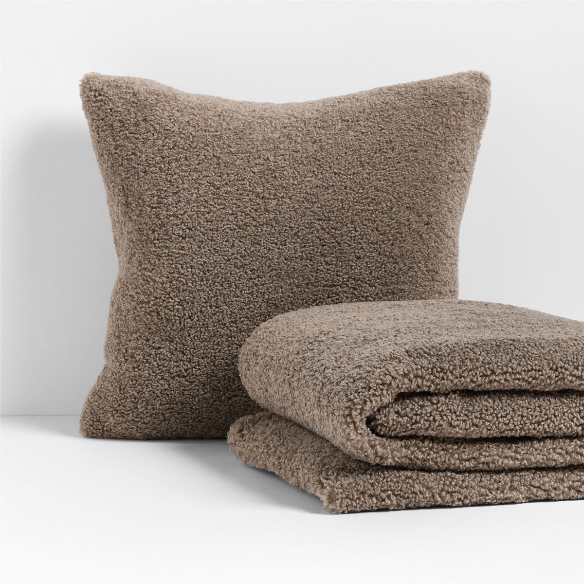 CRATE & BARREL - Funda de Cojín Shearling 51x51cm