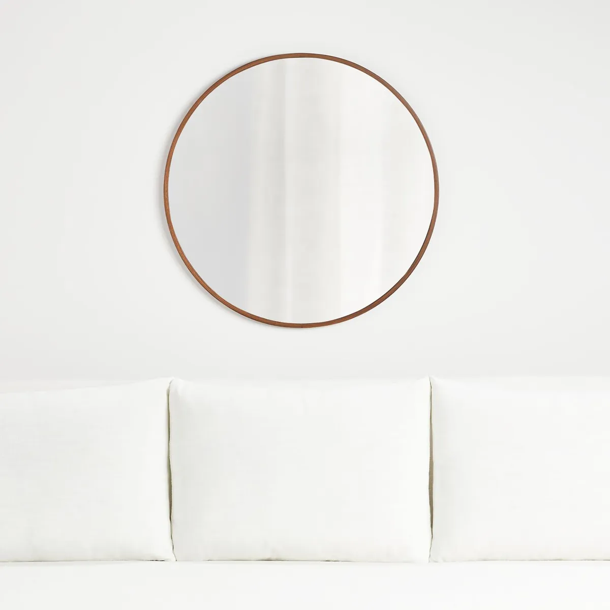 CRATE & BARREL - Espejo de Pared Redondo Edge 76cm