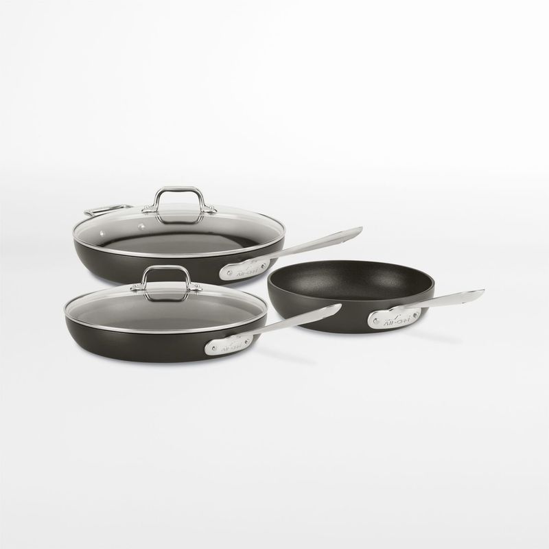 CRATE & BARREL - Juego De Ollas 5 Piezas De Acero Inoxidable All-clad