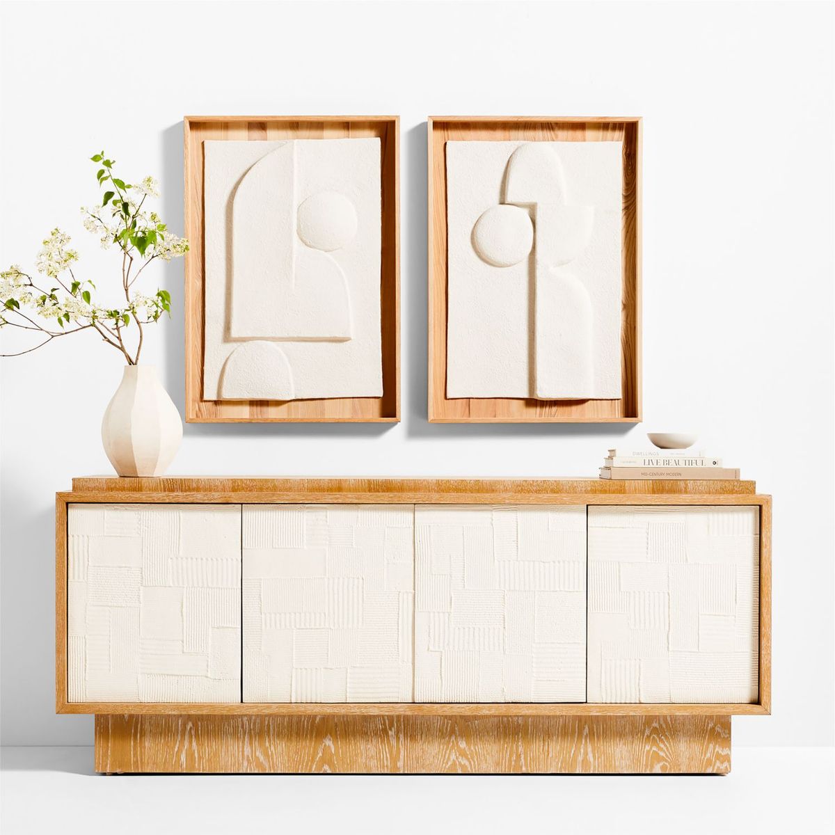 CRATE & BARREL - Arte De Pared Lain Ii 89x60cm