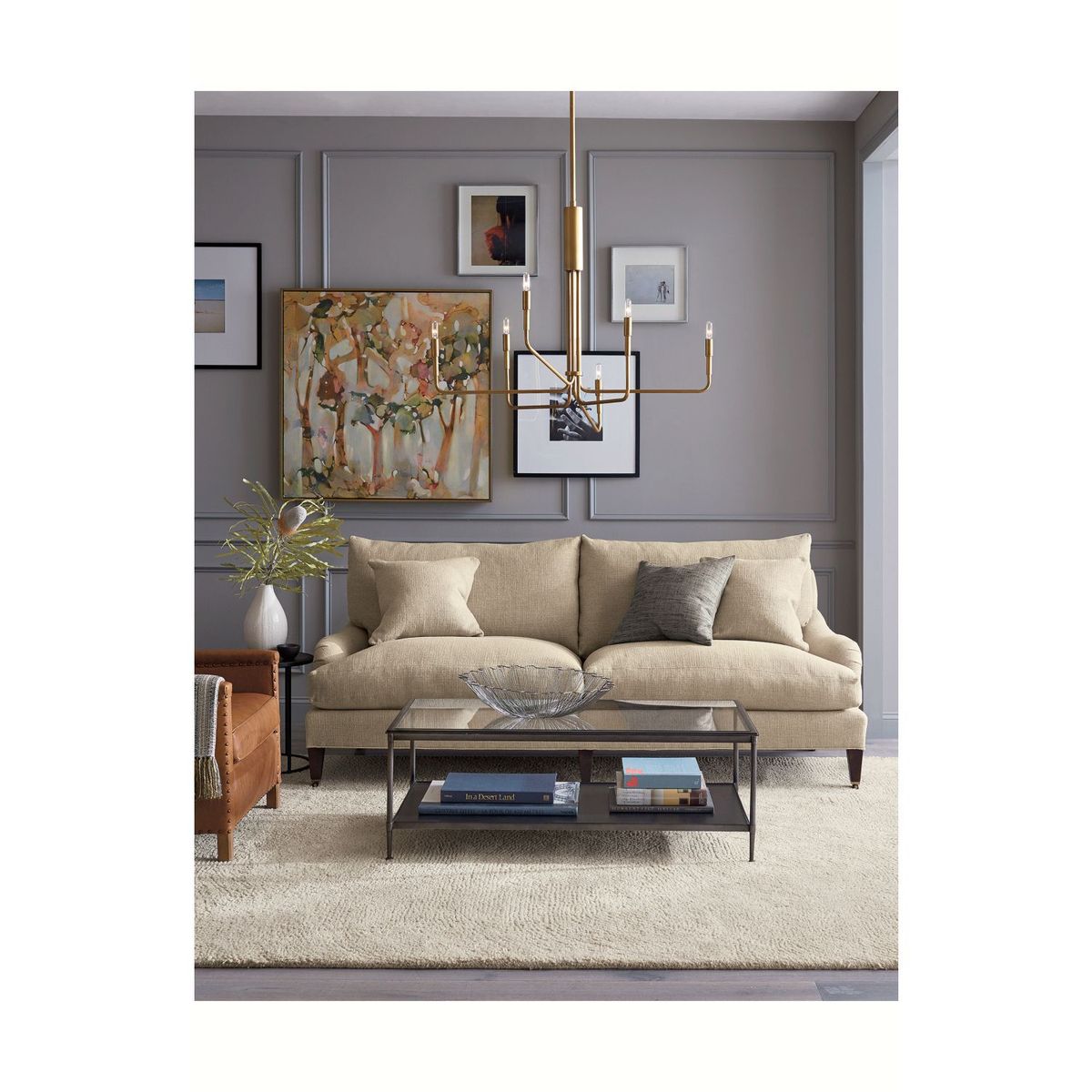 CRATE & BARREL - Alfombra De Lana Alfredo Marfil 152x244 Cm